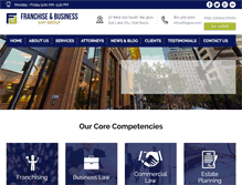 Tablet Screenshot of franchisebusinesslawgroup.com